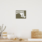 Maryland Thuis Weg Van Staat Poster Bord (Keuken)