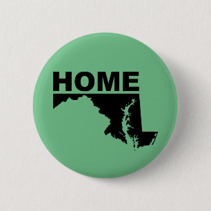 Maryland Thuis Weg Van State Knop Speld Ronde Button 5,7 Cm