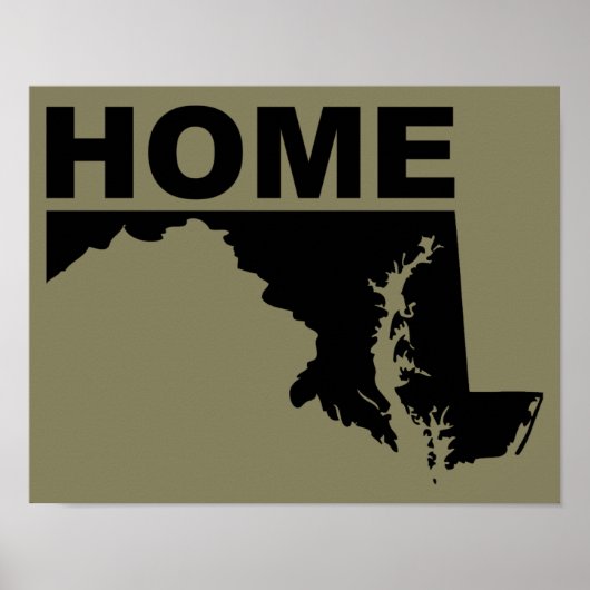 Maryland Thuis Weg Van State Poster Bord (Voorkant)