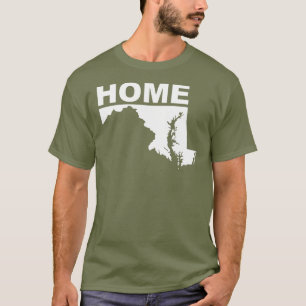 Maryland Thuis Weg Van State T-Shirt Tees