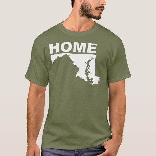 Maryland Thuis Weg Van State T-Shirt Tees (Voorkant)