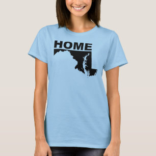 Maryland Thuis Weg Van State T-Shirt Tees