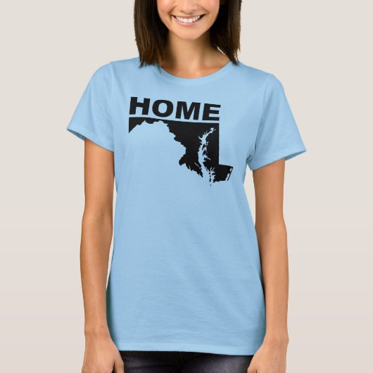 Maryland Thuis Weg Van State T-Shirt Tees (Voorkant)