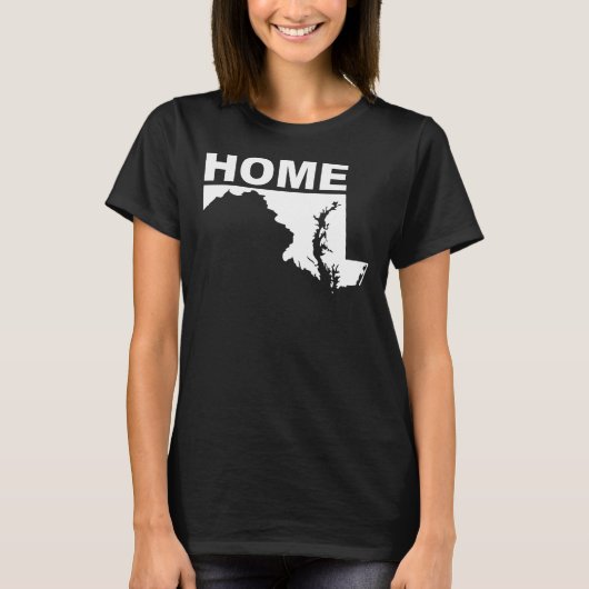 Maryland Thuis Weg Van State T-Shirt Tees (Voorkant)
