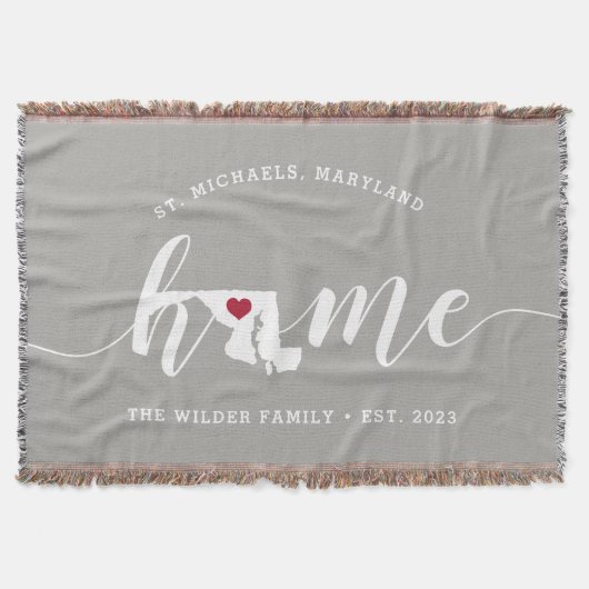 Maryland Thuisstaat Persoonlijk Landelijk Deken (Voorkant)