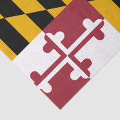 Maryland tissuepapier, Maryland Vlag tissuepapier (Detail)