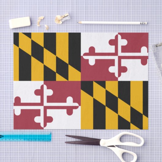 Maryland tissuepapier, Maryland Vlag tissuepapier (Craft)