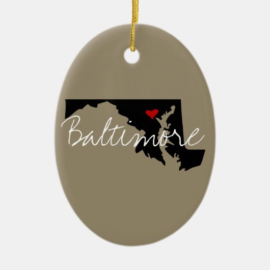 Maryland Town Keramisch Ornament (Voorkant)