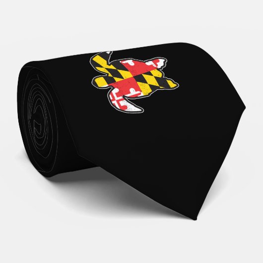 Maryland Turtle Animal Love Gift Idea Tortoise Stropdas (Opgerold)