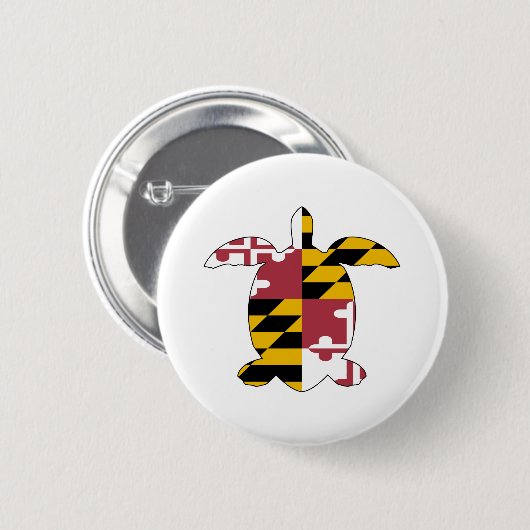 Maryland Turtle Ronde Button 5,7 Cm (Voorkant /achterkant)