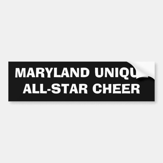 MARYLAND UNIEK BUMPERSTICKER (Voorkant)