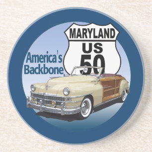 Maryland US Route 50 Zandsteen Onderzetter