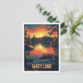 Maryland USA Art  Illustratie Reizen Briefkaart (Staand voorkant)