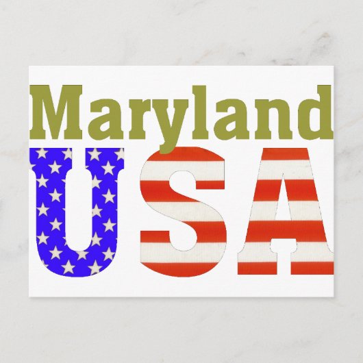 Maryland USA! Briefkaart (Voorkant)