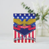 Maryland USA Flag Briefkaart (Staand voorkant)
