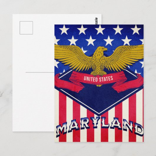 Maryland USA Flag Briefkaart (Voorkant / Achterkant)