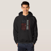Maryland USA Flag Hoodie (Voorkant volledig)