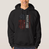 Maryland USA Flag Hoodie (Voorkant)