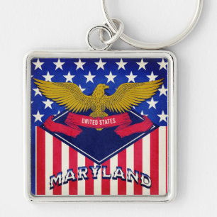 Maryland USA Flag Sleutelhanger