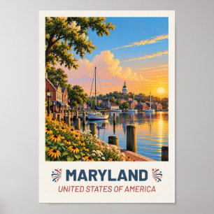 Maryland USA – Oude Reisposter Poster
