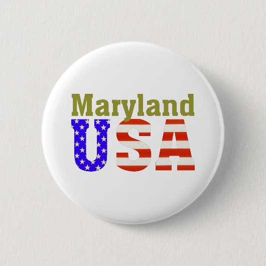 Maryland USA! Ronde Button 5,7 Cm (Voorkant)