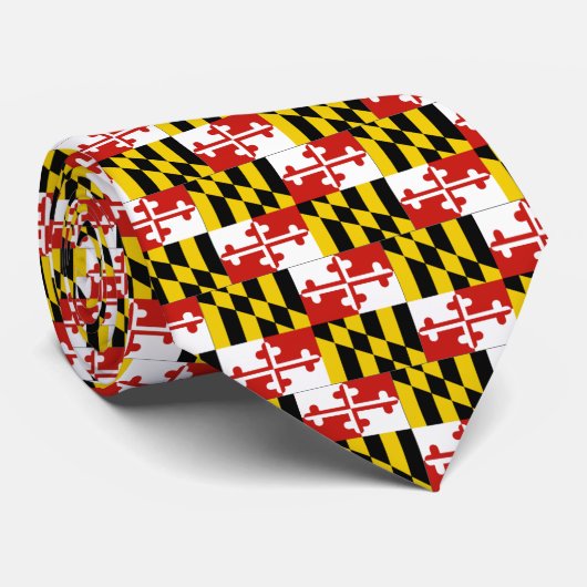 Maryland USA State Flag Stropdas (Opgerold)