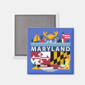 Maryland, Verenigde Staten Magneet (Voorkant / Achterkant)