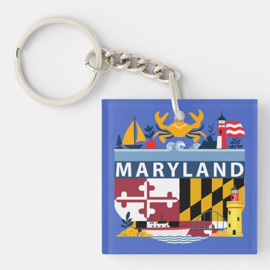 Maryland, Verenigde Staten Sleutelhanger (voorkant)