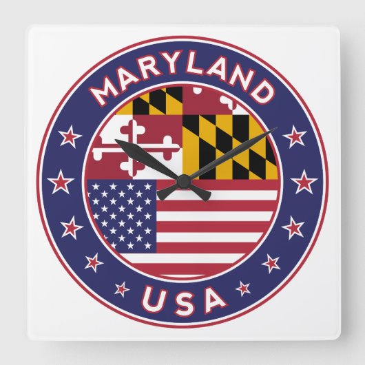 Maryland Vierkante Klok (Voorkant)