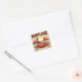 Maryland Vierkante Sticker (Envelop)