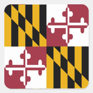 Maryland Vierkante Sticker