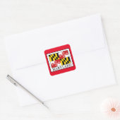 Maryland Vierkante Sticker (Envelop)