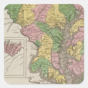 Maryland Vierkante Sticker