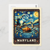 Maryland | Vincent van Gogh geïnspireerd Briefkaart (Voorkant / Achterkant)