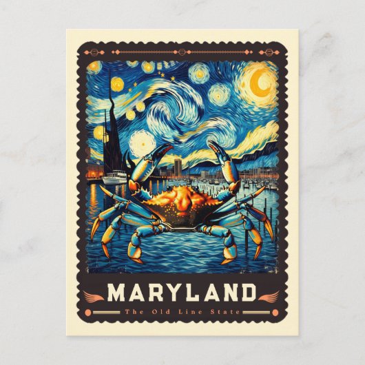 Maryland | Vincent van Gogh geïnspireerd Briefkaart (Voorkant)
