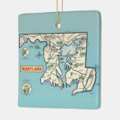 Maryland Vintage Kaart Keramisch Ornament (Links)