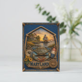 Maryland Vintage Reizen Briefkaart (Staand voorkant)