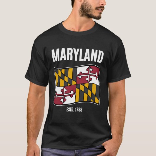Maryland vlag 1788 t-shirt (Voorkant)