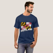 Maryland vlag 1 t-shirt (Voorkant volledig)