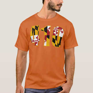 Maryland Vlag 410 Netnummer T-shirt