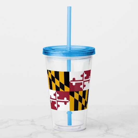 Maryland-vlag Acryl Drinkbeker (Voorkant)