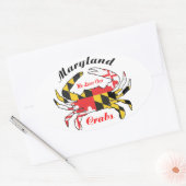 Maryland vlag blauwe krab auto decal sticker (Envelop)