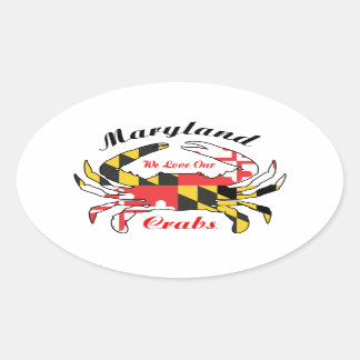 Maryland vlag blauwe krab auto decal sticker