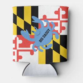 Maryland vlag blauwe krab gepersonaliseerd blikjeskoeler