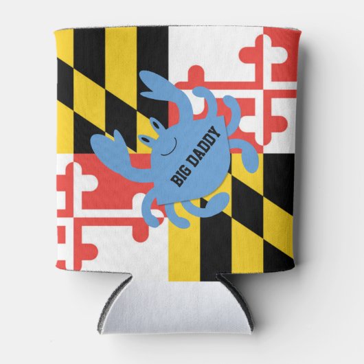 Maryland vlag blauwe krab gepersonaliseerd blikjeskoeler (Voorkant)