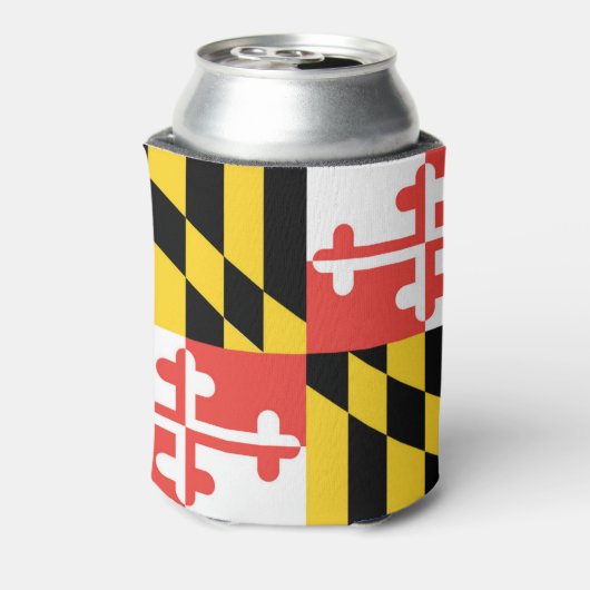 Maryland vlag blauwe krab gepersonaliseerd blikjeskoeler (Blikje Achterkant)