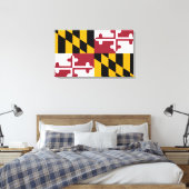 Maryland-vlag Canvas Afdruk (Insitu (Slaapkamer))