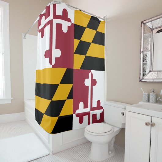 Maryland-vlag Douchegordijn (In situ)