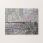 Maryland Vlag en Chesapeake Bay Bridge Puzzel Legpuzzel (Horizontaal)