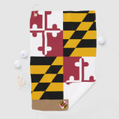Maryland vlag en maryland monogrammen/golfhanddoek golfhanddoek (Insitu)